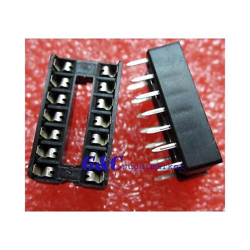 20PCS 14-Pin 14pins DIL DIP IC Socket PCB Mount Connector NEW GOOD QUALITY