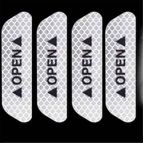 4 Pcs Car Door Safety Warning Reflective Stickers OPEN Sticker For Honda CRV Accord Odeysey Crosstour FIT Jazz City Civic JADE