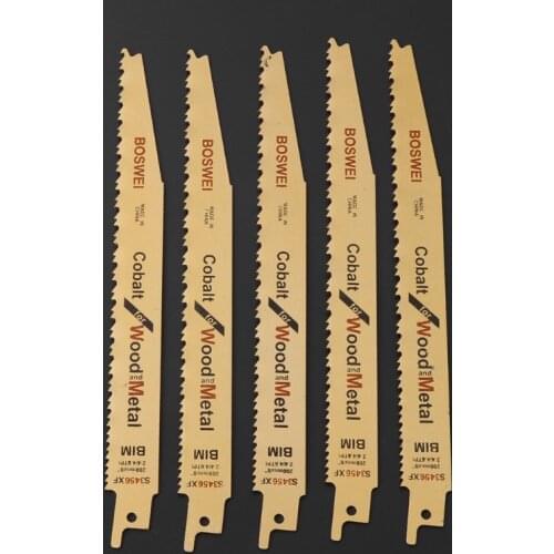 5 Pc 8 Inch BIM Reciprocating Quick Cut Saw Blade S3456XF For Metal Wood Cutting