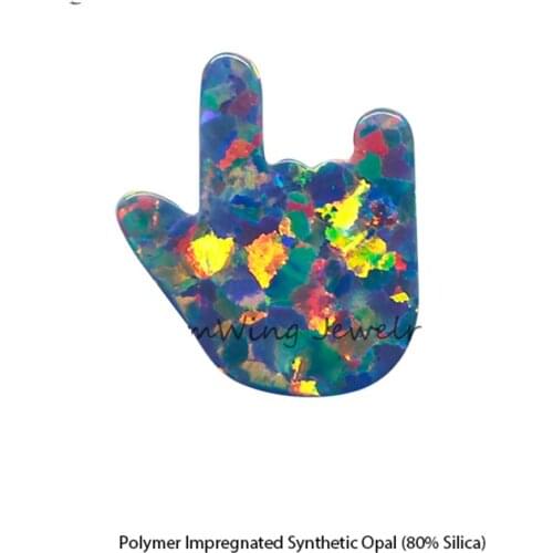 50pcs/lot 11.3X13.3mm fashion unique Hollow Love hand Opal Synthetic Hollow Fire Opal for Jewelry Necklace Lab created opal bead