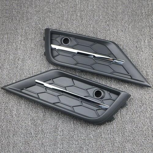 5NG853666 5NG853665 Pair Fog lights Upper Grill Ventilation Grille PDC Sensor Front Bumper Grille For VW Tiguan 2017 2018 2019