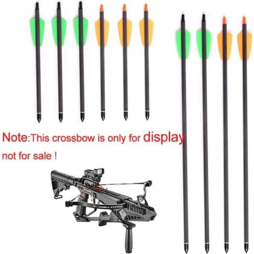 6/12pcs Hunting Archery Arrows 7.5/15inch Military Plastic Crossbow Hunting Small Bolts with 2 Feathers Arrow Archery