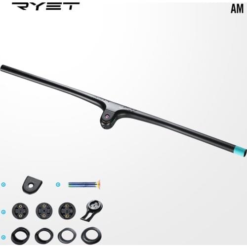 2022 Integrated MTB Handlebar AM Lever T1000 Carbon Rise 810mm -10° UD Matte One-Shaped Flat Bar Cross Country Bicycle Handlebar