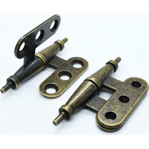 Antique Cabinet Hinge Green Bronze detachable Folding Butt hinge for Wardrobe Cupboard Door Furniture Vintage Retro Hardware