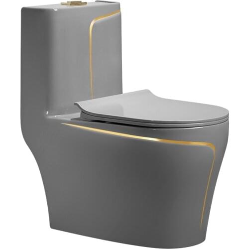 Bai Xinyi cement gray household toilet gun gray color ceramic personality simple siphon toilet