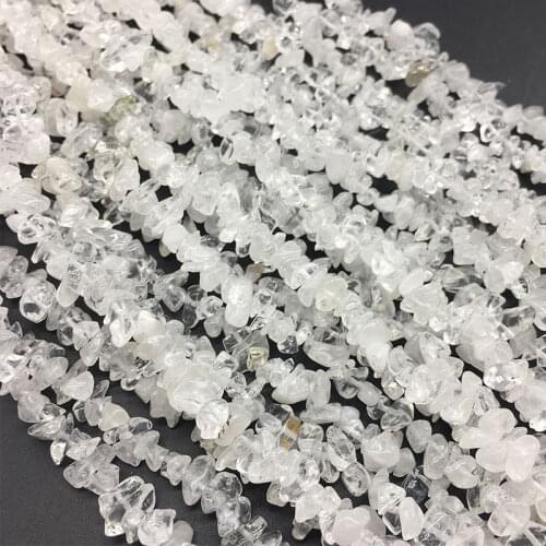 1 Strand 4-8mm Natural Clear Quartz Stone Chips Nuggets Original Stone Jewelry Accessories Loose Strand Beads DIY for Bracelets