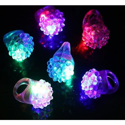 Gafas Led Led Dance Strawberry Ring Multi-color Light Lamp Beams Torch Bright Laser Finger For Party Ktv Bar Gift Hot Selling
