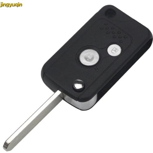Jingyuqin 10pcs 2 Buttons Folding Flip Key Case Shell for Honda Auto Key / Civic / Fit / CRV / Frontal / Accord Key Cover Fob