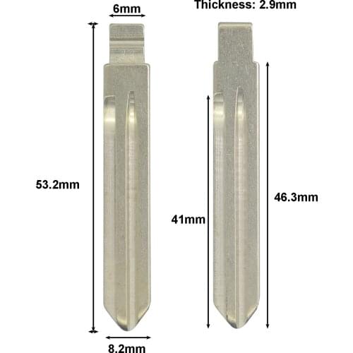 Kutery 10pcs No.33 Replacement Remote Car Smart Key Keyless Emergency Insert Uncut Blade Blank For Hyundai Sonata NF