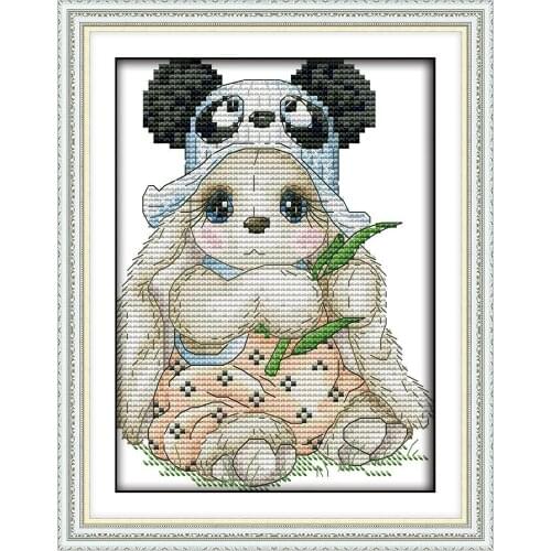 Rabbit wearing a hat Cross Stitch Kits Cute Room Printed patterns canvas Embroidery Needlework set Cross-stitch DIY Home Decor