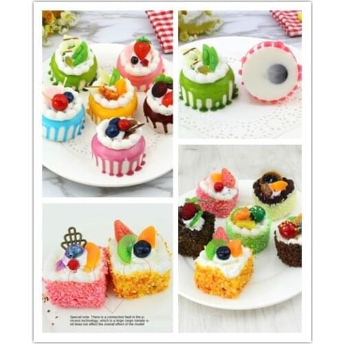 Kitchen Artificial Fruit Cake Food DollHouse Kitchen Toy Photography Model Craft DIY Table Decoration Embellishment Accessories