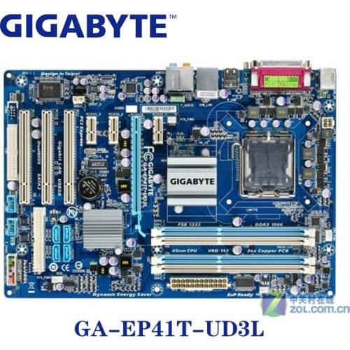 LGA 775 G41 DDR3 Gigabyte GA-EP41T-UD3L 100% Motherboard USB2.0 4G EP41T-UD3L Desktop SATA II Systemboard PCI-E X16 Used