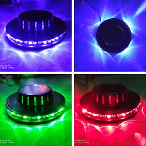 Mini 48 LEDs 8 W RGB Zonnebloem Laser Projector Verlichting Disco Stage Light Bar DJ Geluid Achtergrond Wandlamp Kerst party Lam