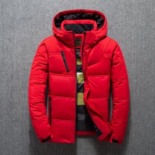 April MOMO 2021 Winter Jacket Mens Quality Thermal Thick Coat Snow Parka Male Warm Outwear Fashion - White Duck Down Jacket Men