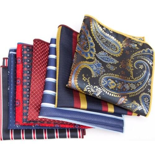 Men Handkerchief bowtie party Floral Jacquard Pocket Square Wedding Necktie Vintage Hankies for Pocket Towel Business Tie