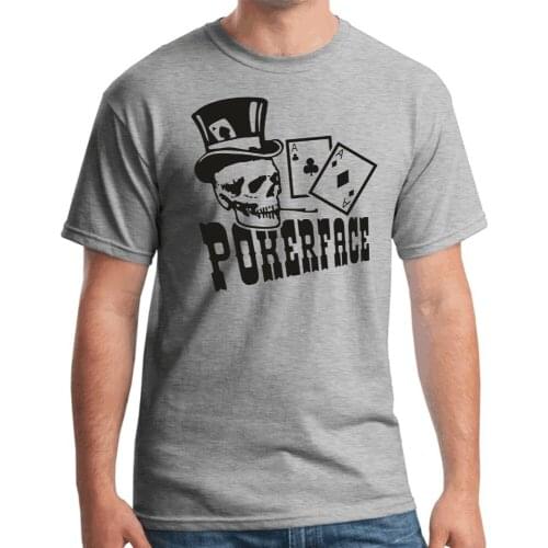New Fashion Mens Short Sleeve Pokerface | Skull | Texas Hold Em Poker | Fun | S-XXXL T-Shirt custom Printed Tee Shirts