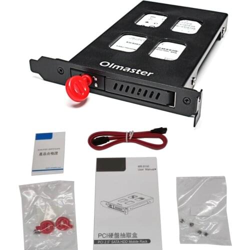PCI Case Olmaster MR-9100 HDD Hard Disk Box Hard Disk Adapter Bracket Standard 2.5 Inch PCI Case SATA HDD/SSD