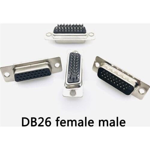 10PCS HDD26 DB26 MALE FEMALE CONNECTOR Solder Type D-Sub 26pin serial port Adapter 26 pin 26P