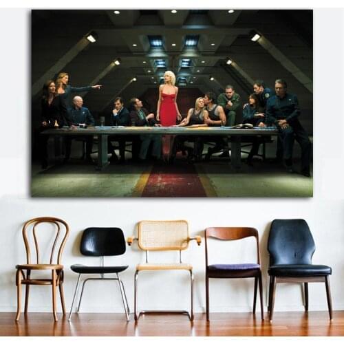 Posters and Prints TV Show Battlestar Galactica Classic Wall Art Picture Silk Canvas Art Painting For Home Room Decor