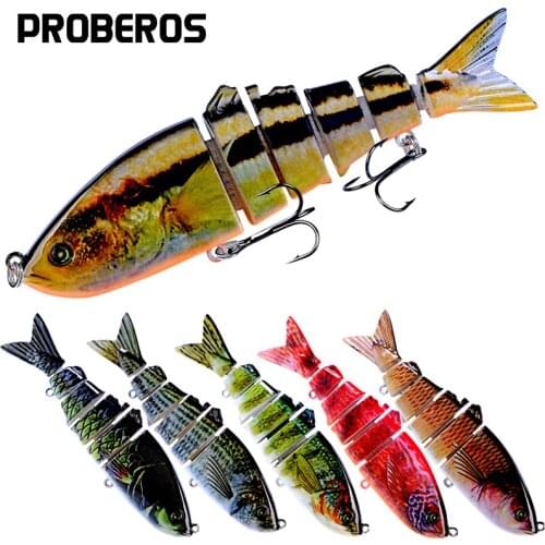 PROBEROS 6pc Swimbait 0.65oz-18.5g Fishing Lures 6 Colors Fishing Bait 4.72"-12cm Lures Fishing Tackle 6# BKB hook