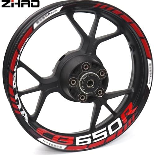 For Honda CB650R CB 650R Motorcycle Reflective Wheel Rim Stripe Decal Sticker Front Rear Decal Full Set