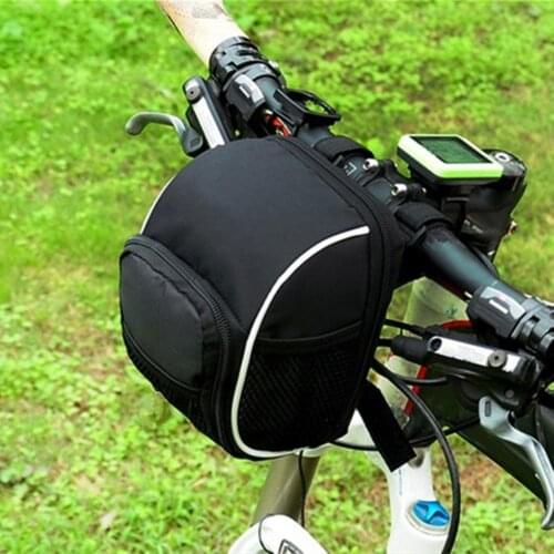 Cycling Bicycle Basket Bike Bag Waterproof Handlebar Bag With Rainproof Cover Black Bike Accessories