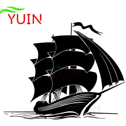 Retro Marine Transport Ship Car Sticker Fun Motorcycle Decal Fashionable PVC Body Decoration High Quality Waterproof Decals