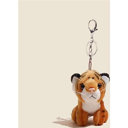 Key Clip Delicate Quality Plush Animal Toy , Stuffed Tiger Doll
