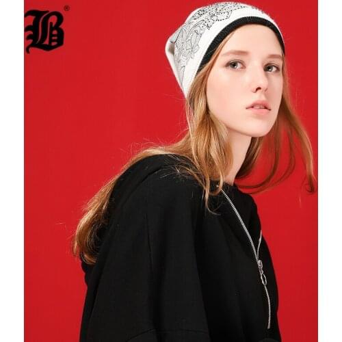 [FLB]Wool Winter Hat Female Flowers Embroidery Knitted Hats For Women Warm Gravity Falls Cap WomenS Thick Skullies Beanie 17040