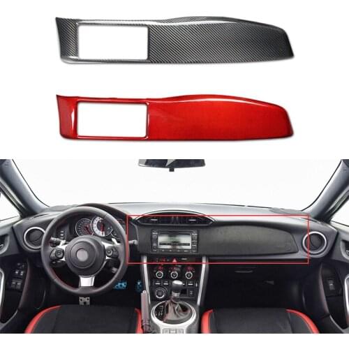 1pcs Real Carbon Fiber Car Interior Front Central Control Dashboard Decor Sticker Panel Trim For Scion FR-S For Subaru BRZ ZC6