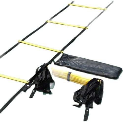 10M 20 Rung Adjustable Agility Ladder Speed Training Equipment with Carrying Bag Ideal for Football, Drills, Coordination
