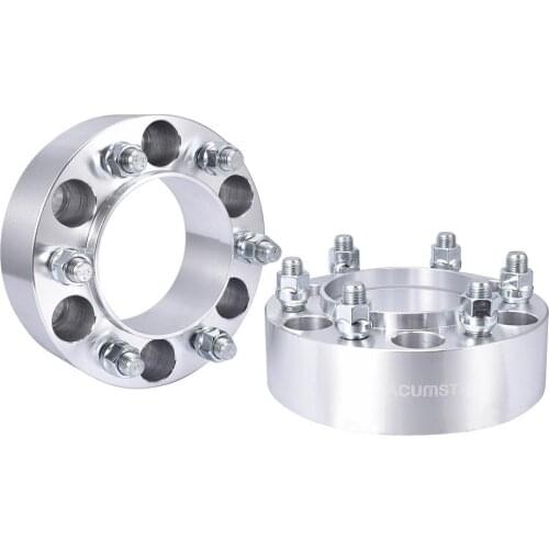 2PCS/Set Flange Silver 6X5.5 2" 106MM 14X1.5