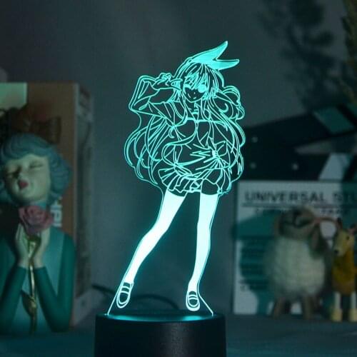 3D LED Lamp Long Legged Girl for Night Lights Colorful Birthday Gifts Manga Bedroom Led Color Changing Table Decor Lamp
