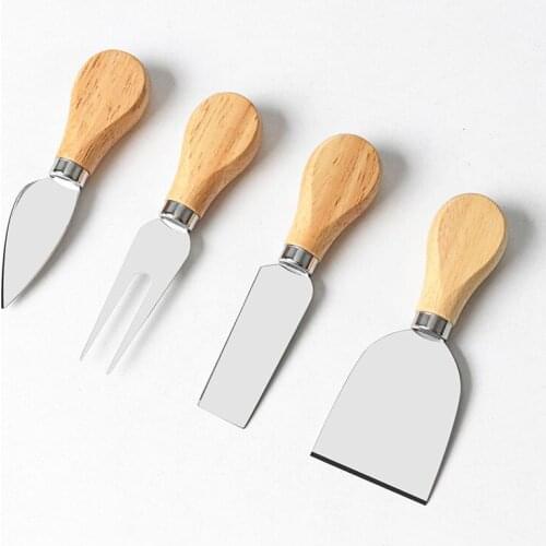 4Pcs/Set Wood Handle Cheese Cutter Knife Slicer Kit Kitchen Cheedse Cutter Useful Cooking Tools Kitchen Gadgets