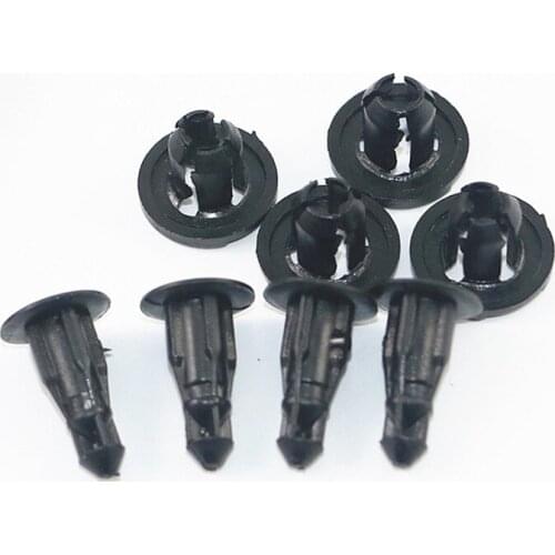 50pcs 8mm Auto Fasteners Rivets Clips Car Bumper Door Panel Fender Liner Clips Retainer for Mitsubishi Honda Nissan