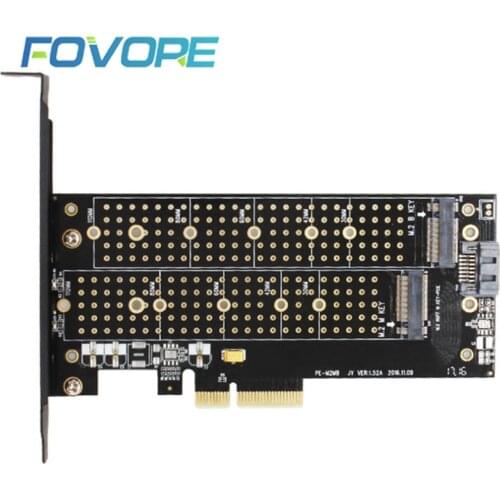 PCI-e to M2 adapter AHCI NGFF SSD M2 PCI-e X4 NVMe adapter M.2 SSD m key b key PCIe PCI-express 4X converter Card