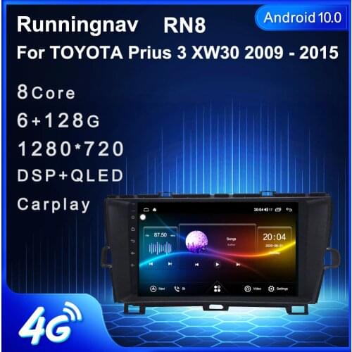 Runningnav For TOYOTA Prius 3 XW30 2009 - 2015 Car Radio 2 Din Android Car Radio Multimedia Video Player Navigation GPS