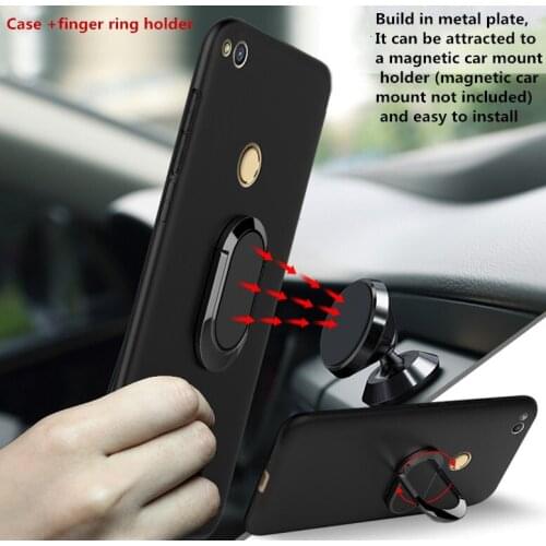 Adsorption Finger Ring Magnetic Car Holder Case Redmi Note 5a Pro prime Back Cover Silicone Case For Xiaomi Redmi Note 5a prime