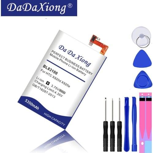Da Da Xiong 5350mAh BL83100 Phone Battery for HTC x920e x920d butterfly droid dna htl21 Deluxe DLX One X5 Cell Phone Battery