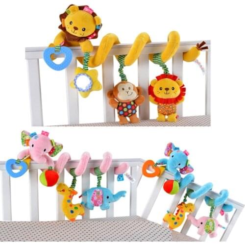 Baby Toys Animal Elephant fawn Baby Stroller Toys Sofy Baby Bed Car bells Baby Toys 0-12 Months Appease Rattles For newborn baby
