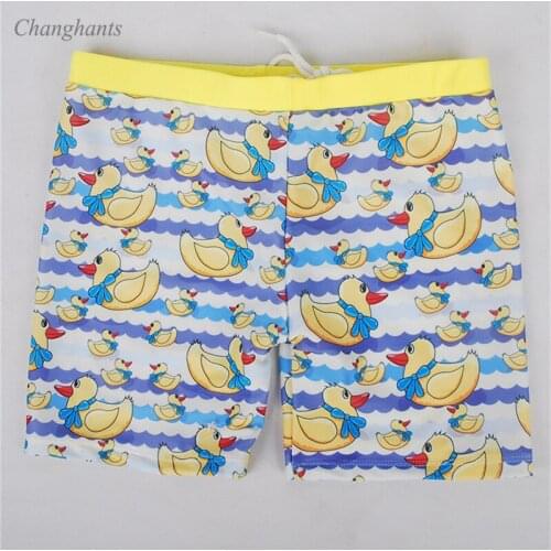 2-12 Y Boys Sandy Shorts Stripe with Duck Pattern Kids Bathing Suits Children Swim Trunks Baby Swimwear Child Swim Pool Suit