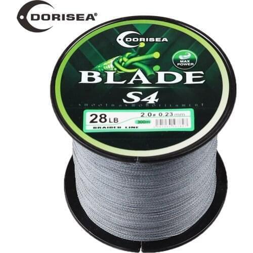 DORISEA S4 BLADE 4 Strands Braided Fishing Line 300M 500M PE Extreme Braided Fishing Line Wire Pesca