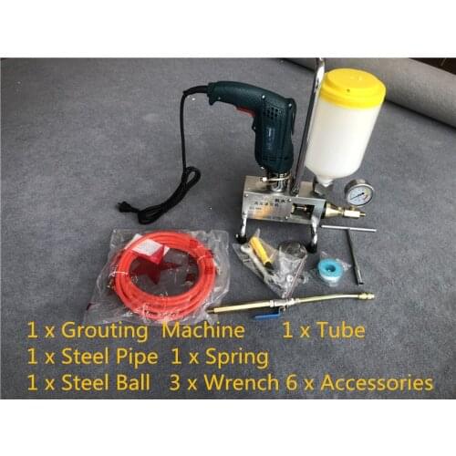 Epoxy injection pump Epoxy / Polyurethane foam Grouting Machine Steel Hose concrete repair crack 999 high quality 810W