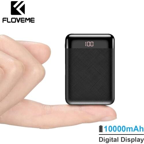 FLOVEME Power Bank 10000mAh Mini mi Powerbank Power Bank For iPhone Xiaomi Powerbank 2USB External Battery Pack Portable Charger
