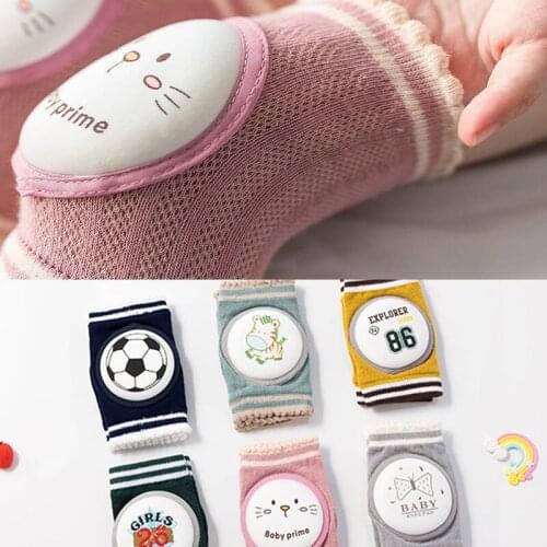 0-4Years Cartoon Animal Baby Mesh Knee Pads Quality Cotton Newborn Leg Warmers Soft Infant Toddler Leg Warmer Rodilleras Bebe