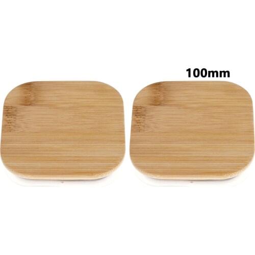 2Pcs Wide Mouth Mason Jars Lids Wooden Bamboo Canning Bottle Covers Sealed Dry Storage Caps Kitchen Food Candy Cans Stopper Lid