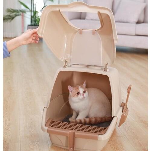 Cat Sand Pot Large Splash-proof Closed Cat Toilet Cat Products Deodorization And Smell-proof Cat Pot Excrement