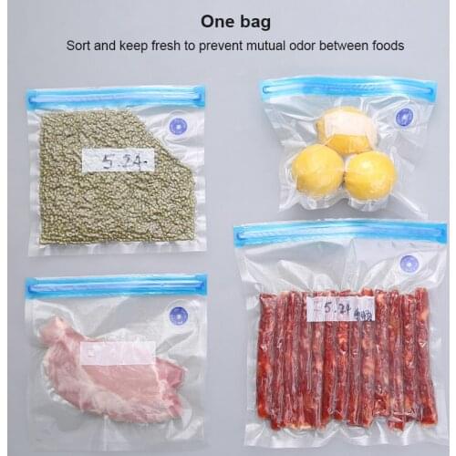 Reusable Food Vacuum Sealed Bag Handheld Sealing Packaging Machine Kitchen Ziplock Packaging Eco Friendly Storage Pump