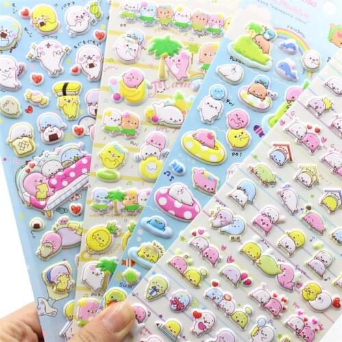Cartoon Self- adhesive Puffy Sticker for Scrapbooking Happy Planner/Card Making/Journaling Project