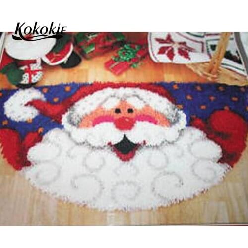 Latch hook kits diy rug tapestry kit printed floor mat Christmas cushion Crocheting needle for carpet embroidery needlework kits